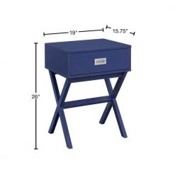 Designs2Go Landon 19 in. Cobalt Blue Standard Rectangle Wood End Table with 1-Drawer by Convenience Concepts 12 Designs2Go Landon 19 in. Cobalt Blue Standard Rectangle Wood End Table with 1-Drawer by Convenience Concepts -Cheap Convenience Concepts Store cobalt blue convenience concepts end side tables s20 352 40 1000