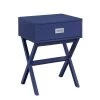 Designs2Go Landon 19 in. Cobalt Blue Standard Rectangle Wood End Table with 1-Drawer by Convenience Concepts -Cheap Convenience Concepts Store cobalt blue convenience concepts end side tables s20 352 64 1000