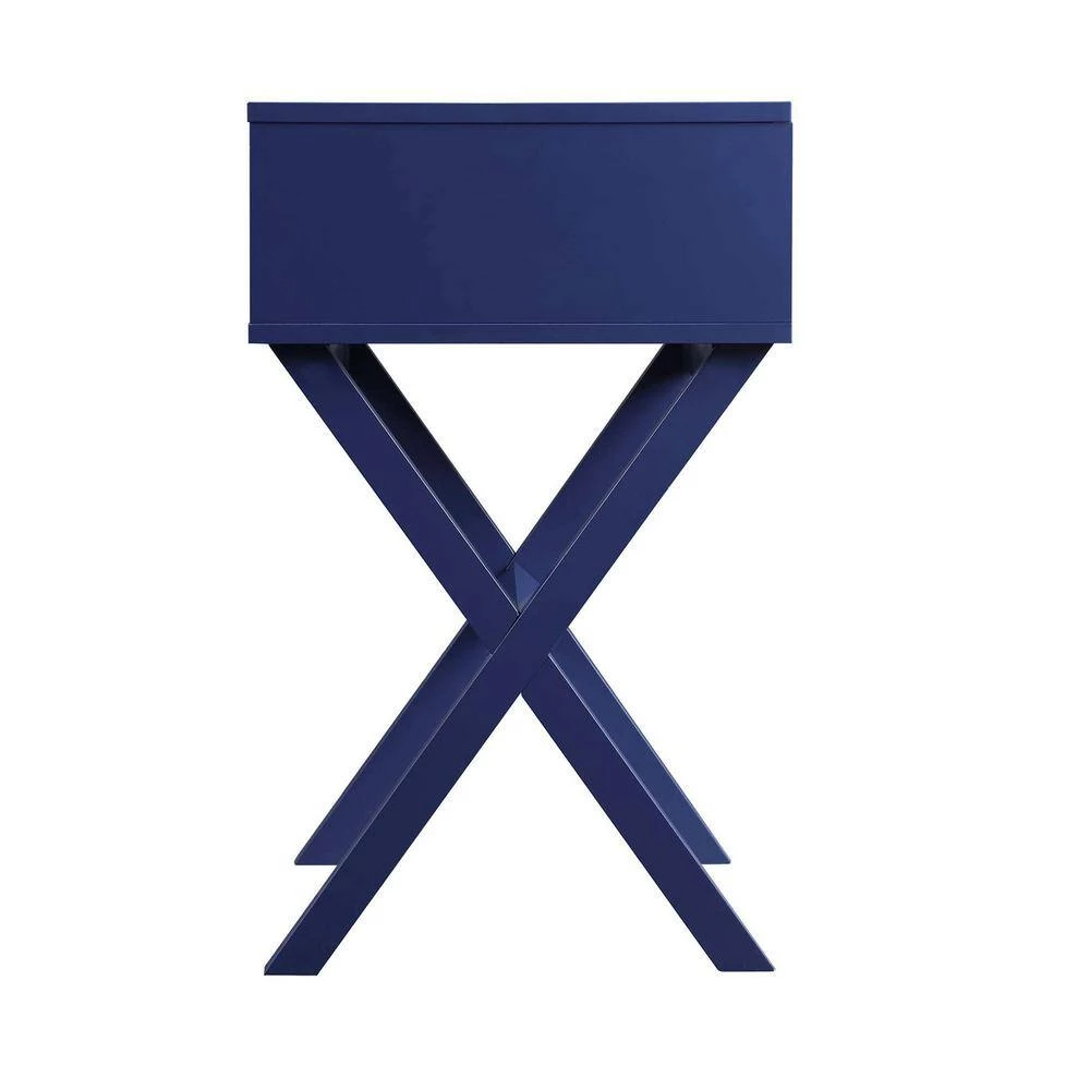Designs2Go Landon 19 in. Cobalt Blue Standard Rectangle Wood End Table with 1-Drawer by Convenience Concepts 4 Designs2Go Landon 19 in. Cobalt Blue Standard Rectangle Wood End Table with 1-Drawer by Convenience Concepts - Image 2
