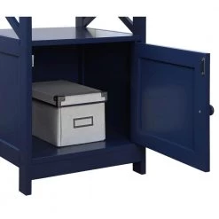 Oxford 16 in. Cobalt Blue Standard Height Square Wood Top End Table with Storage Cabinet and Shelf by Convenience Concepts -Cheap Convenience Concepts Store cobalt blue convenience concepts end side tables s20 379 77 1000