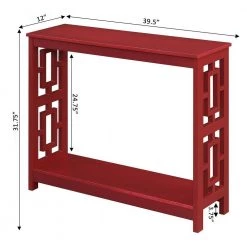 Town Square 39.5 in. Cranberry Red 31.75 in. Rectangle Wood Console Table with Shelf by Convenience Concepts 15 Town Square 39.5 in. Cranberry Red 31.75 in. Rectangle Wood Console Table with Shelf by Convenience Concepts -Cheap Convenience Concepts Store cranberry red convenience concepts console tables s20 441 1f 1000