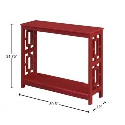 Town Square 39.5 in. Cranberry Red 31.75 in. Rectangle Wood Console Table with Shelf by Convenience Concepts 12 Town Square 39.5 in. Cranberry Red 31.75 in. Rectangle Wood Console Table with Shelf by Convenience Concepts -Cheap Convenience Concepts Store cranberry red convenience concepts console tables s20 441 40 1000