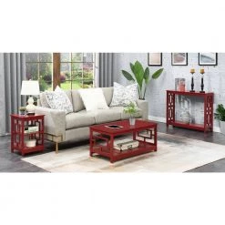 Town Square 39.5 in. Cranberry Red 31.75 in. Rectangle Wood Console Table with Shelf by Convenience Concepts 16 Town Square 39.5 in. Cranberry Red 31.75 in. Rectangle Wood Console Table with Shelf by Convenience Concepts -Cheap Convenience Concepts Store cranberry red convenience concepts console tables s20 441 d4 1000
