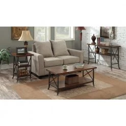 Brookline Dark Walnut Grooved Top End Table by Convenience Concepts -Cheap Convenience Concepts Store dark walnut convenience concepts end side tables r4 0251 31 1000