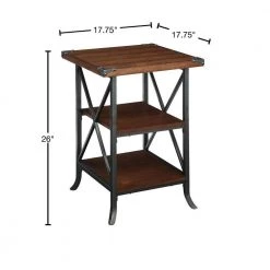 Brookline Dark Walnut Grooved Top End Table by Convenience Concepts -Cheap Convenience Concepts Store dark walnut convenience concepts end side tables r4 0251 40 1000