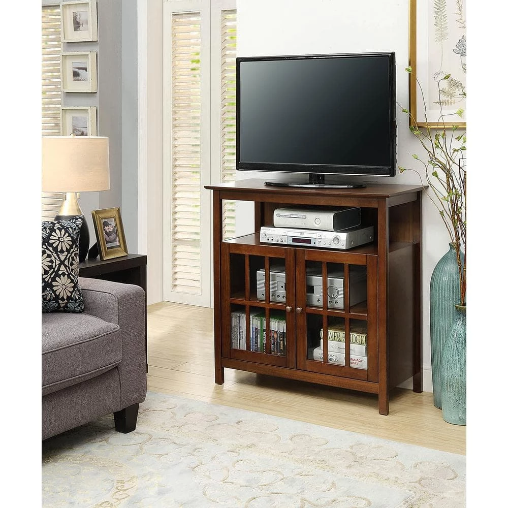 Big Sur 36 in. Dark Walnut Wood TV Stand Fits TVs Up to 42 in. with Storage Doors by Convenience Concepts 7 Big Sur 36 in. Dark Walnut Wood TV Stand Fits TVs Up to 42 in. with Storage Doors by Convenience Concepts - Image 5