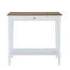 French Country 31.5 in. Dark Walnut/White Standard Rectangle Wood Console Table with 1 Drawer and Shelf by Convenience Concepts 1 French Country 31.5 in. Dark Walnut/White Standard Rectangle Wood Console Table with 1 Drawer and Shelf by Convenience Concepts -Cheap Convenience Concepts Store dark walnut white convenience concepts console tables r3 0227 64 1000