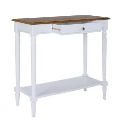 French Country 31.5 in. Dark Walnut/White Standard Rectangle Wood Console Table with 1 Drawer and Shelf by Convenience Concepts 11 French Country 31.5 in. Dark Walnut/White Standard Rectangle Wood Console Table with 1 Drawer and Shelf by Convenience Concepts -Cheap Convenience Concepts Store dark walnut white convenience concepts console tables r3 0227 77 1000