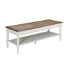 French Country 48 in. Driftwood/White Large Rectangle Wood Coffee Table with Shelf by Convenience Concepts -Cheap Convenience Concepts Store driftwood and white convenience concepts coffee tables 6042184dftw 64 1000