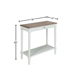 French Country 32 in. Driftwood/White Standard Rectangle Wood Console Table with Drawers by Convenience Concepts -Cheap Convenience Concepts Store driftwood and white convenience concepts end side tables 6042188dftw 40 1000