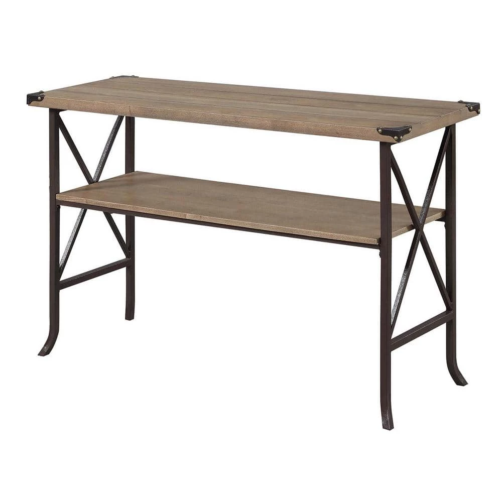 Brookline 46 in. Brown Rectangle Wood Console Table with Storage by Convenience Concepts 3 Brookline 46 in. Brown Rectangle Wood Console Table with Storage by Convenience Concepts