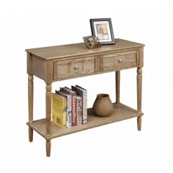 French Country 36 in. Driftwood Rectangle Wood Console Table with 2-Drawers by Convenience Concepts -Cheap Convenience Concepts Store driftwood convenience concepts console tables r3 0204 40 1000