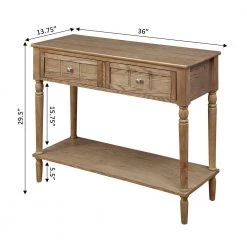 French Country 36 in. Driftwood Rectangle Wood Console Table with 2-Drawers by Convenience Concepts -Cheap Convenience Concepts Store driftwood convenience concepts console tables r3 0204 fa 1000