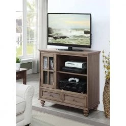 Tahoe 36 in. Driftwood TV Stand with 2 Drawer Fits TVs Up to 40 in. with Storage Doors by Convenience Concepts -Cheap Convenience Concepts Store driftwood convenience concepts tv stands r3 0197 31 1000