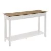 American Heritage 48 in. Driftwood/White Standard Rectangle MDF Console Table with 1 Drawer and Shelf by Convenience Concepts -Cheap Convenience Concepts Store driftwood white convenience concepts console tables r6 393 64 1000
