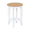 American Heritage Driftwood and White Round End Table by Convenience Concepts -Cheap Convenience Concepts Store driftwood white convenience concepts end side tables r6 357 64 1000