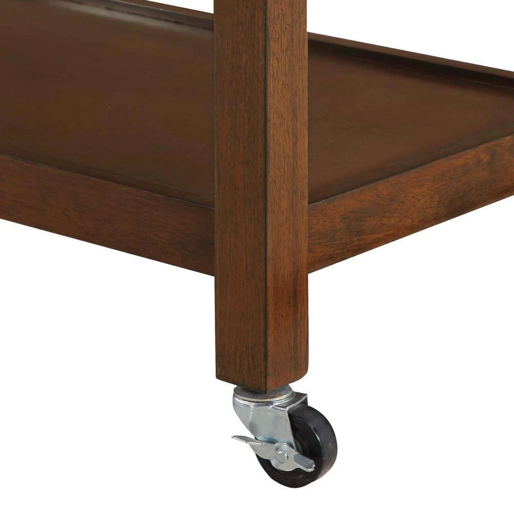 American Heritage Espresso/Butcher Block Kitchen Cart with Drawers by Convenience Concepts 11 American Heritage Espresso/Butcher Block Kitchen Cart with Drawers by Convenience Concepts - Image 9