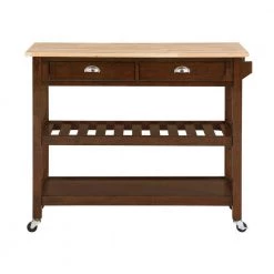 American Heritage Espresso/Butcher Block Kitchen Cart with Drawers by Convenience Concepts 17 American Heritage Espresso/Butcher Block Kitchen Cart with Drawers by Convenience Concepts -Cheap Convenience Concepts Store espresso butcher block convenience concepts bar carts v2 254 fa 1000