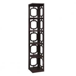 63.75 in. Espresso Wood 6-shelf Corner Bookcase with Open Storage by Convenience Concepts