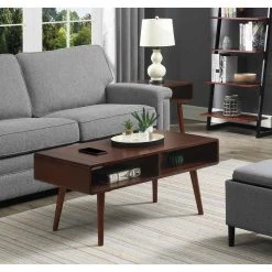 Napa Valley 42 in. Espresso Large Rectangle Wood Coffee Table with Shelf by Convenience Concepts -Cheap Convenience Concepts Store espresso convenience concepts coffee tables r6 309 44 1000