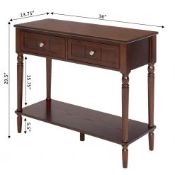 French Country 36 in. Espresso Rectangle Wood Console Table with 2-Drawers by Convenience Concepts -Cheap Convenience Concepts Store espresso convenience concepts console tables 6050419es c3 1000
