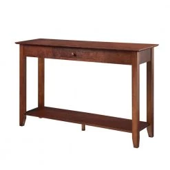 American Heritage 48 in. Espresso Standard Rectangle Wood Console Table with Drawers by Convenience Concepts