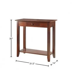 American Heritage 32 in. Espresso Standard Rectangle Wood Console Table with Drawer by Convenience Concepts -Cheap Convenience Concepts Store espresso convenience concepts console tables 8013081 es 40 1000