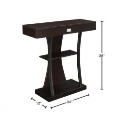 Newport 34 in. Espresso Standard Rectangle Console Table with Drawers by Convenience Concepts 9 Newport 34 in. Espresso Standard Rectangle Console Table with Drawers by Convenience Concepts -Cheap Convenience Concepts Store espresso convenience concepts console tables r4 0213 40 1000