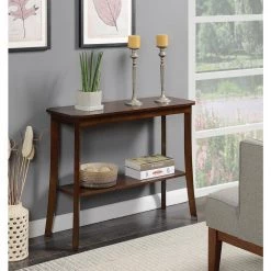 Designs2Go 38 in. Espresso Standard Rectangle Wood Console Table by Convenience Concepts -Cheap Convenience Concepts Store espresso convenience concepts console tables r6 307 1f 1000