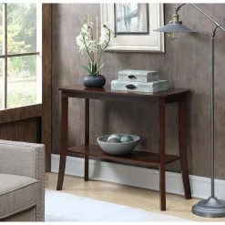 Designs2Go 38 in. Espresso Standard Rectangle Wood Console Table by Convenience Concepts -Cheap Convenience Concepts Store espresso convenience concepts console tables r6 307 31 1000