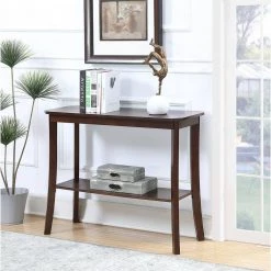 Designs2Go 38 in. Espresso Standard Rectangle Wood Console Table by Convenience Concepts -Cheap Convenience Concepts Store espresso convenience concepts console tables r6 307 c3 1000