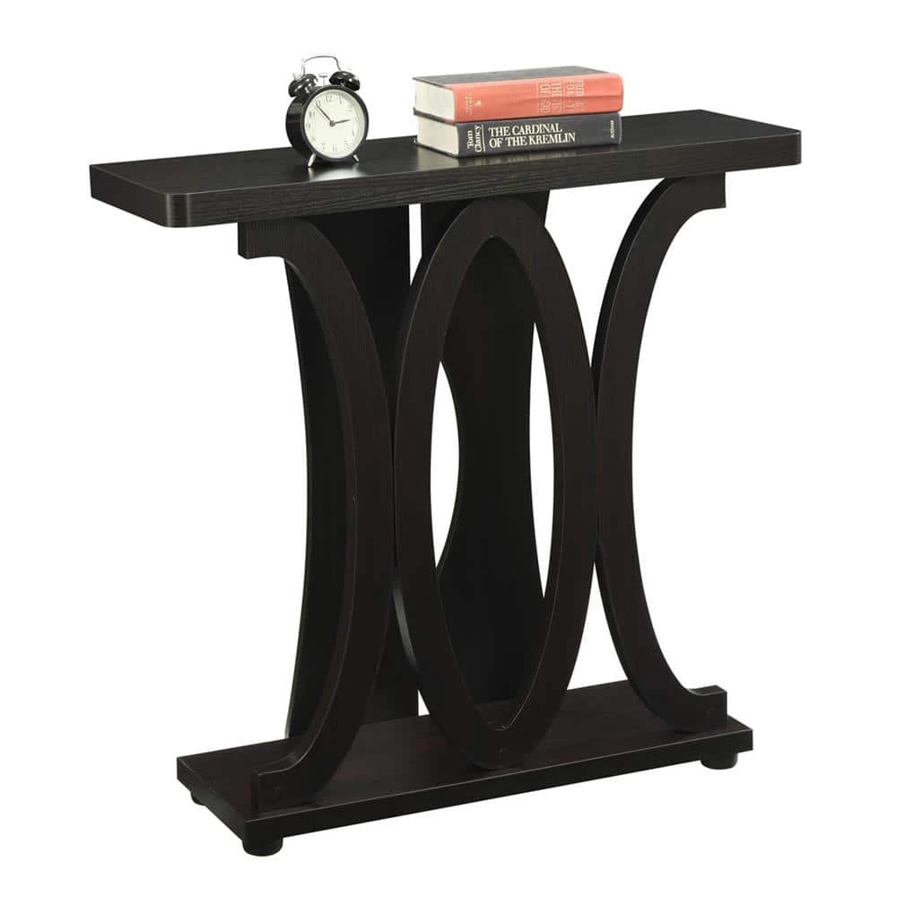 Newport 36 in. Espresso Standard Rectangle Wood Console Table by Convenience Concepts 4 Newport 36 in. Espresso Standard Rectangle Wood Console Table by Convenience Concepts - Image 2