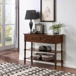 Country Oxford 38 in. Espresso Standard Rectangle Wood Console Table with 2-Drawers and Shelves by Convenience Concepts 13 Country Oxford 38 in. Espresso Standard Rectangle Wood Console Table with 2-Drawers and Shelves by Convenience Concepts -Cheap Convenience Concepts Store espresso convenience concepts console tables v2 196 31 1000