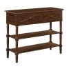 Country Oxford 38 in. Espresso Standard Rectangle Wood Console Table with 2-Drawers and Shelves by Convenience Concepts 1 Country Oxford 38 in. Espresso Standard Rectangle Wood Console Table with 2-Drawers and Shelves by Convenience Concepts -Cheap Convenience Concepts Store espresso convenience concepts console tables v2 196 64 1000