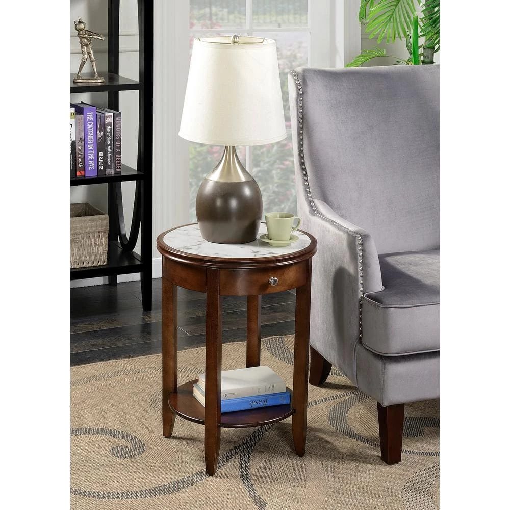 American Heritage Espresso Baldwin End Table with Drawer by Convenience Concepts 8 American Heritage Espresso Baldwin End Table with Drawer by Convenience Concepts - Image 6