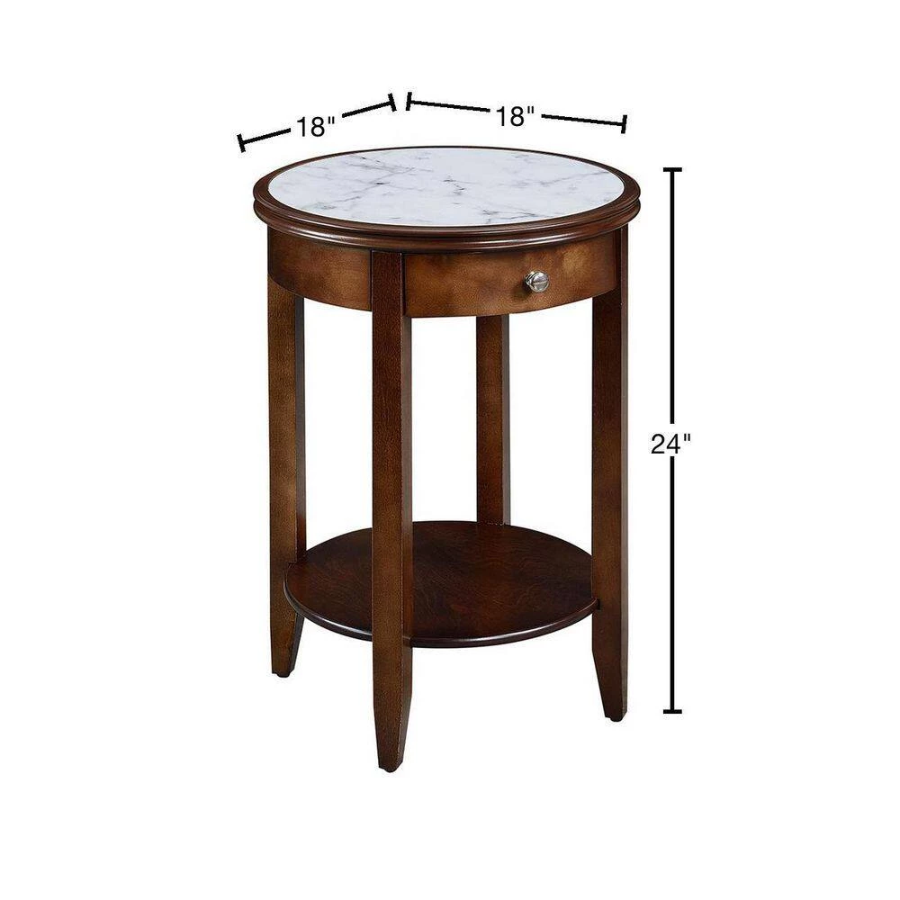American Heritage Espresso Baldwin End Table with Drawer by Convenience Concepts 5 American Heritage Espresso Baldwin End Table with Drawer by Convenience Concepts - Image 3