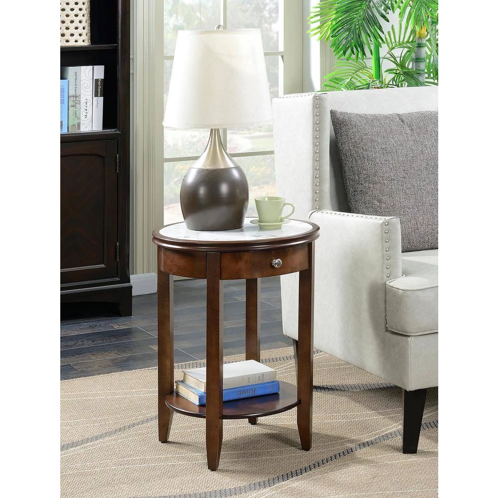 American Heritage Espresso Baldwin End Table with Drawer by Convenience Concepts 7 American Heritage Espresso Baldwin End Table with Drawer by Convenience Concepts - Image 5