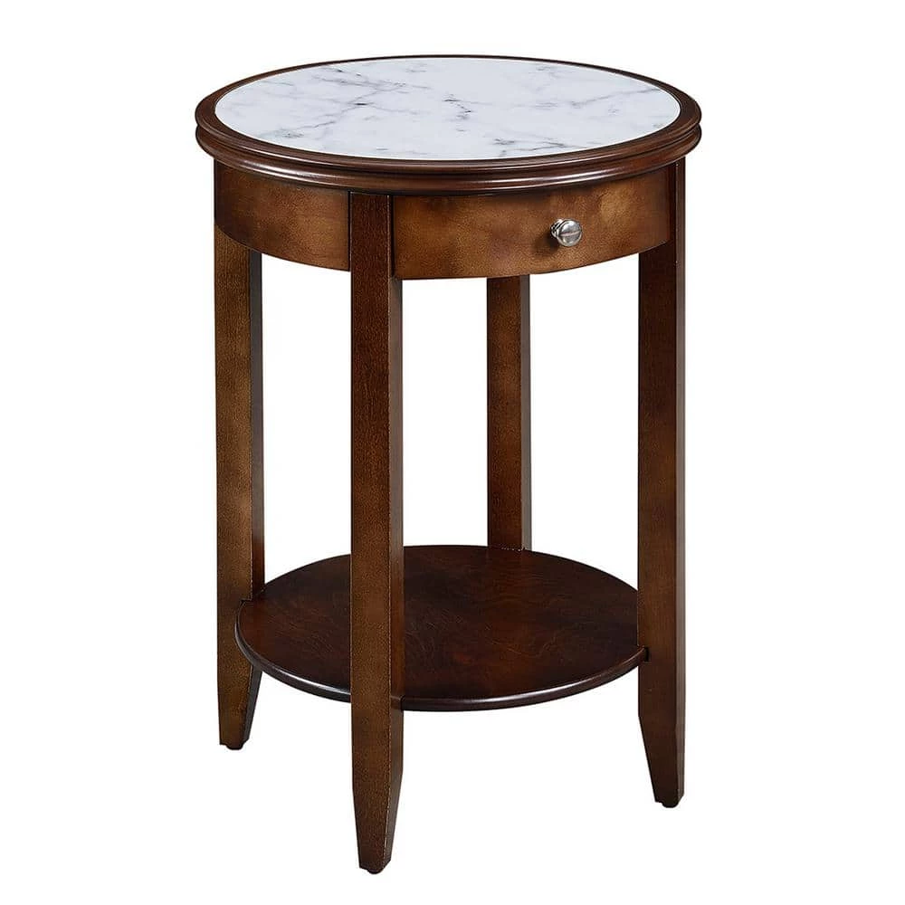 American Heritage Espresso Baldwin End Table with Drawer by Convenience Concepts 3 American Heritage Espresso Baldwin End Table with Drawer by Convenience Concepts
