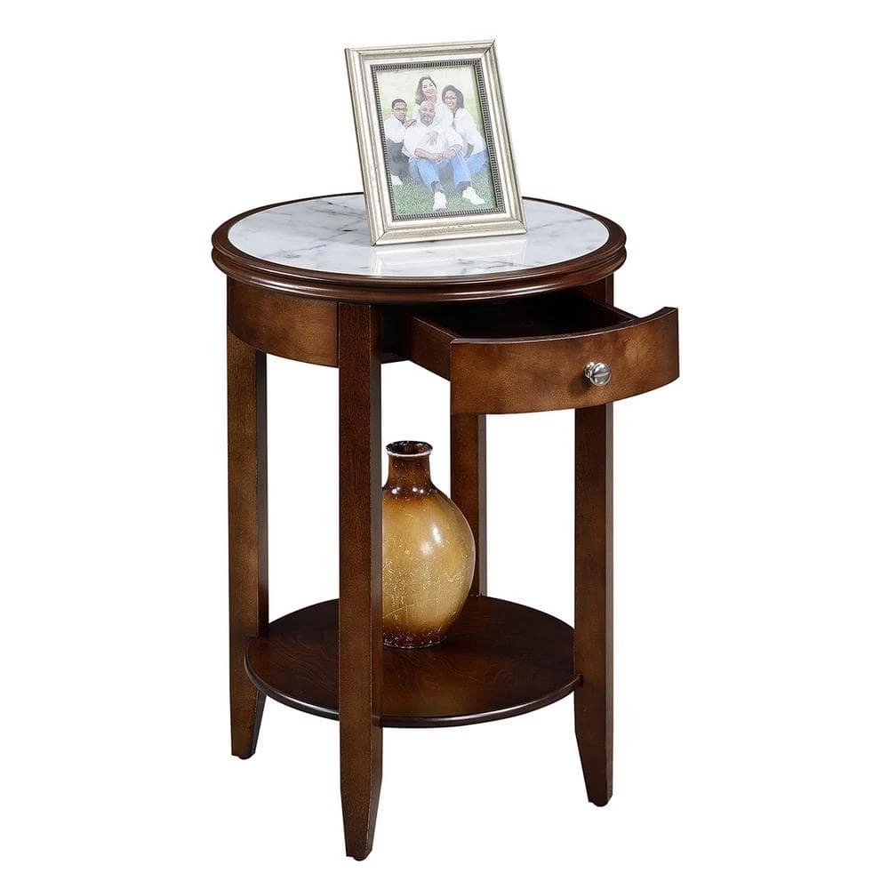 American Heritage Espresso Baldwin End Table with Drawer by Convenience Concepts 4 American Heritage Espresso Baldwin End Table with Drawer by Convenience Concepts - Image 2