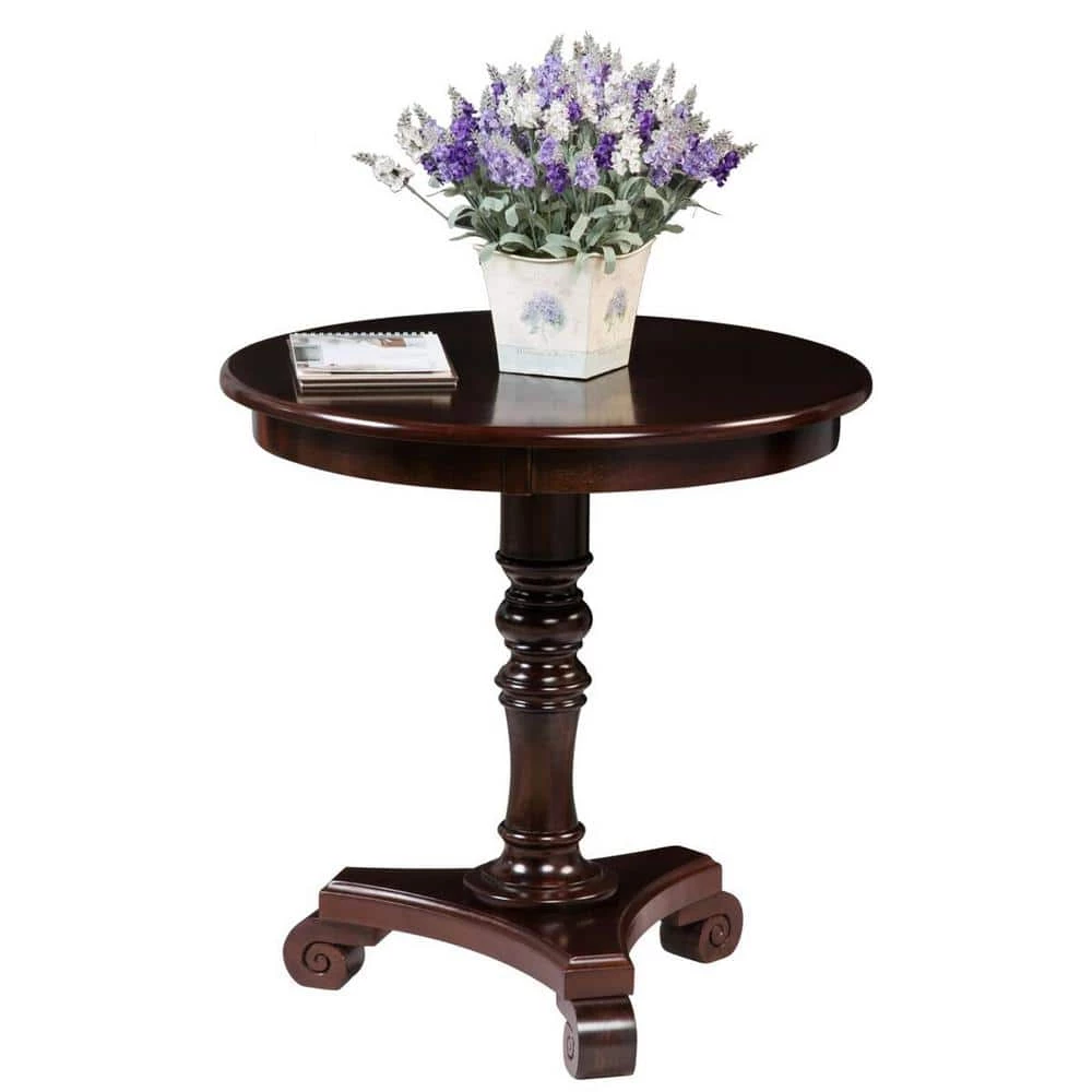 Classic Accents Talbot 25.5 in. Espresso Standard Round Wood End Table by Convenience Concepts 4 Classic Accents Talbot 25.5 in. Espresso Standard Round Wood End Table by Convenience Concepts - Image 2