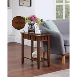 Classic Accents Dennis 12 in. Espresso Standard Rectangle Wood end Table with Shelf by Convenience Concepts -Cheap Convenience Concepts Store espresso convenience concepts end side tables v2 247 31 1000