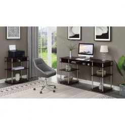 Designs2Go 23.75 in. Rectangle Espresso Particle Board Computer Desk Printer Stand with Shelves by Convenience Concepts -Cheap Convenience Concepts Store espresso convenience concepts furniture accessories r4 0619 d4 1000