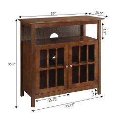 36 in. Espresso Wood TV Stand 42 in. with Doors by Convenience Concepts -Cheap Convenience Concepts Store espresso convenience concepts tv stands 8066070 c3 1000