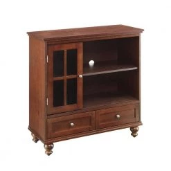 Tahoe 36 in. Espresso Wood TV Stand with 2 Drawer Fits TVs Up to 42 in. with Doors by Convenience Concepts
