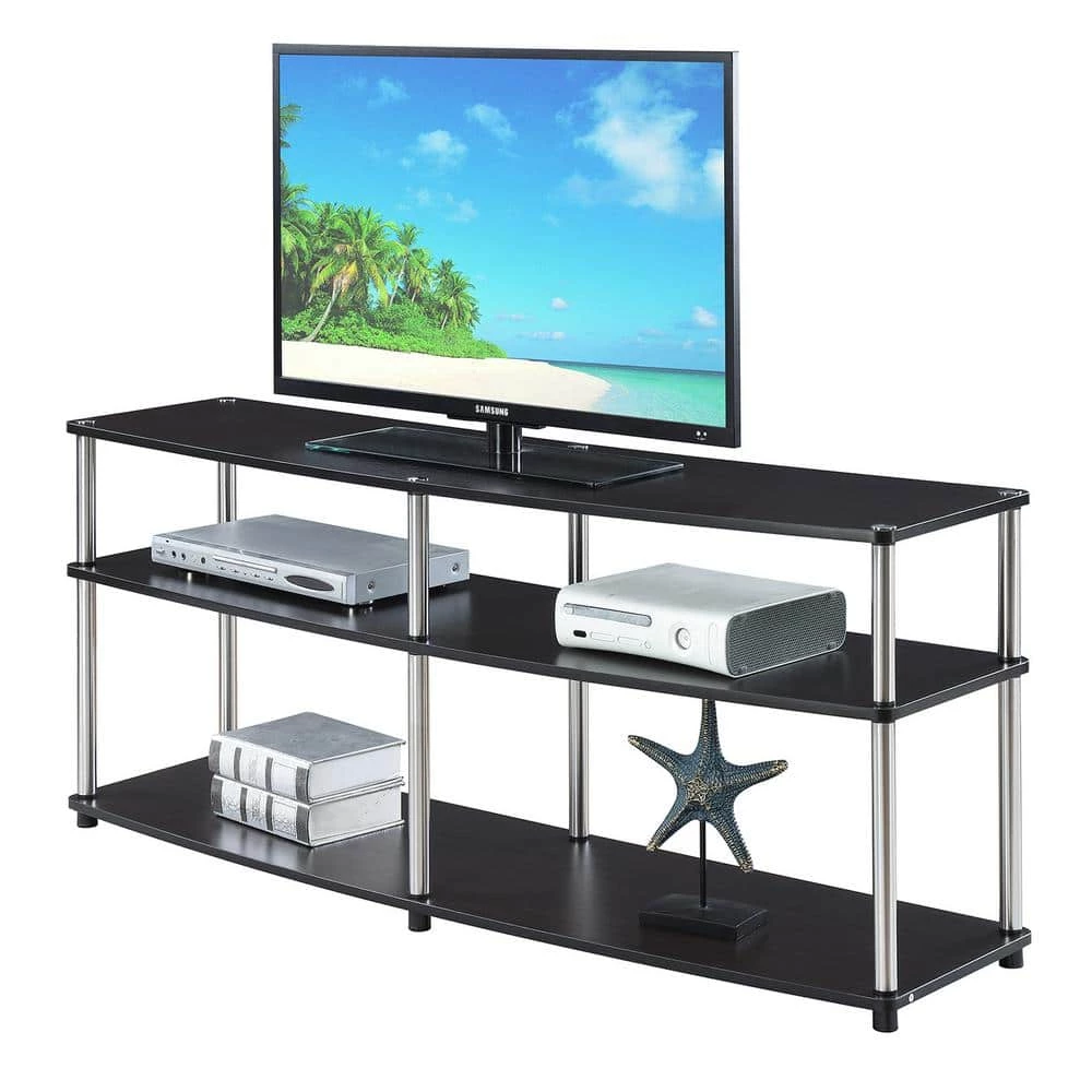 Designs2Go 59 in. Espresso Composite TV Stand Fits TVs Up to 60 in. with Cable Management by Convenience Concepts 5 Designs2Go 59 in. Espresso Composite TV Stand Fits TVs Up to 60 in. with Cable Management by Convenience Concepts - Image 3