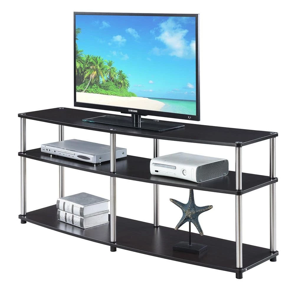 Designs2Go 59 in. Espresso Composite TV Stand Fits TVs Up to 60 in. with Cable Management by Convenience Concepts 4 Designs2Go 59 in. Espresso Composite TV Stand Fits TVs Up to 60 in. with Cable Management by Convenience Concepts - Image 2