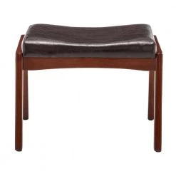Designs4Comfort Natalie Espresso/Espresso Faux Leather Accent Ottoman Stool by Convenience Concepts -Cheap Convenience Concepts Store espresso espresso faux leather convenience concepts ottomans r8 203 4f 1000
