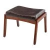 Designs4Comfort Natalie Espresso/Espresso Faux Leather Accent Ottoman Stool by Convenience Concepts