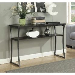 X-Calibur 48 in. Espresso/Slate Gray Standard Rectangle Wood Console Table with Storage by Convenience Concepts 11 X-Calibur 48 in. Espresso/Slate Gray Standard Rectangle Wood Console Table with Storage by Convenience Concepts -Cheap Convenience Concepts Store espresso slate gray frame convenience concepts console tables r4 0199 31 1000