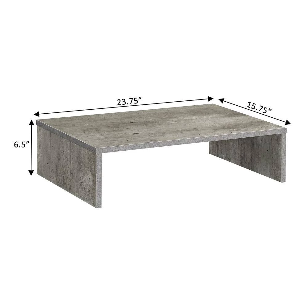 Designs2Go 23.75 in. Rectangle Faux Birch Particle Board Writing Desk Small TV/Monitor Riser with Storage Space by Convenience Concepts 5 Designs2Go 23.75 in. Rectangle Faux Birch Particle Board Writing Desk Small TV/Monitor Riser with Storage Space by Convenience Concepts - Image 3